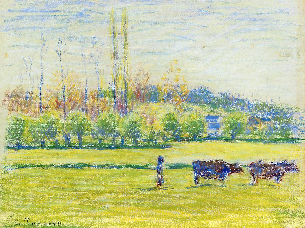 Perto de Eragny (Camille Pissarro) - Reprodução com Qualidade Museu