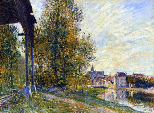 Perto de Moret Sur Loing (Alfred Sisley) - Reprodução com Qualidade Museu