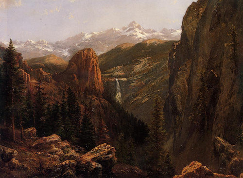 Nevada Falls, Yosemite (Albert Bierstadt) - Reprodução com Qualidade Museu