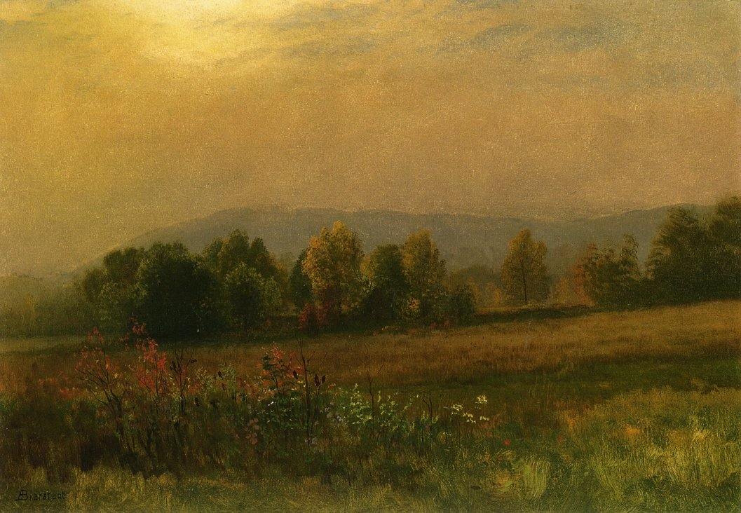 Paisagem da Nova Inglaterra (Albert Bierstadt) - Reprodução com Qualidade Museu