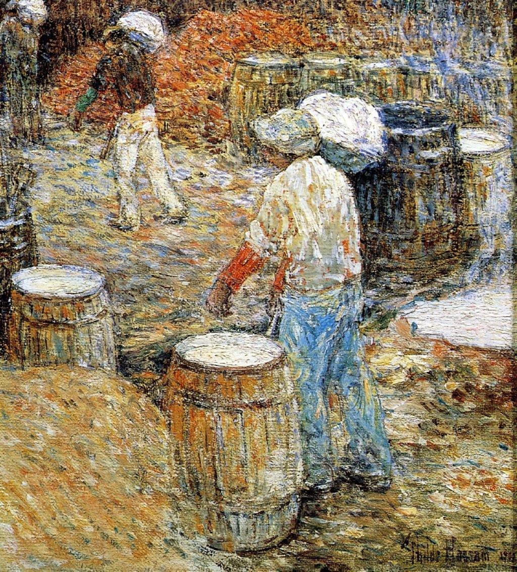 New York Hod Carriers (Childe Hassam) - Reprodução com Qualidade Museu