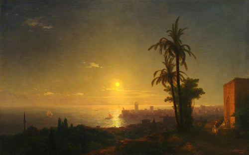 Noite na Ilha Rodos (Ivan Aivazovsky) - Reprodução com Qualidade Museu