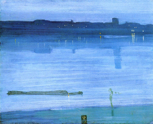 Nocturne Blue And Silver - Chelsea (James Abbott McNeill Whistler) - Reprodução com Qualidade Museu