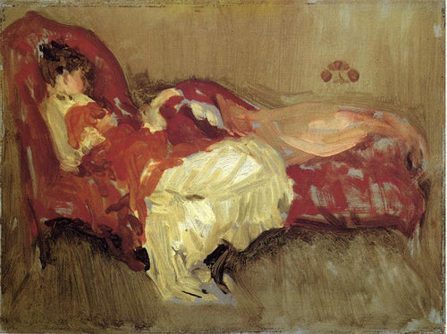 Nota em vermelho a siesta (James Abbott McNeill Whistler) - Reprodução com Qualidade Museu