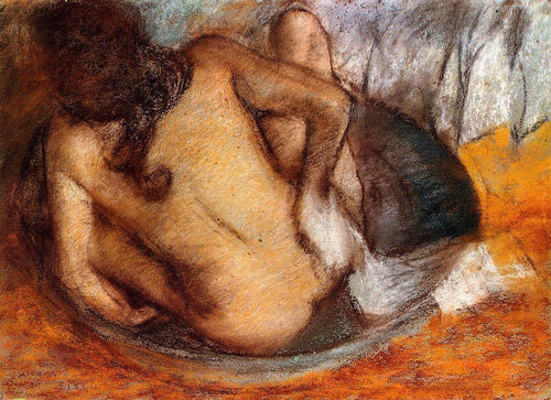 Nude In A Tub (Edgar Degas) - Reprodução com Qualidade Museu