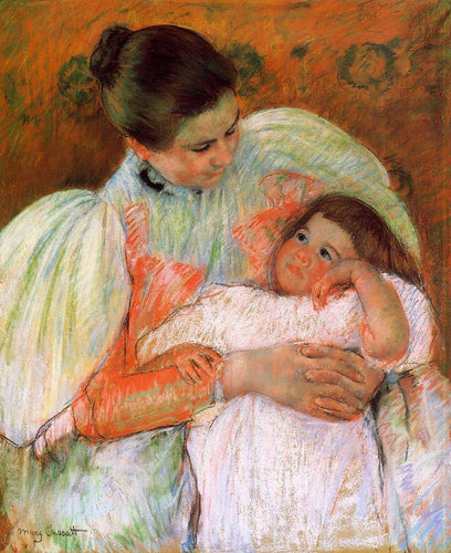 Enfermeira e criança (Mary Cassatt) - Reprodução com Qualidade Museu