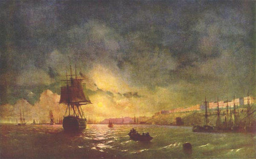 Odessa à noite (Ivan Aivazovsky) - Reprodução com Qualidade Museu