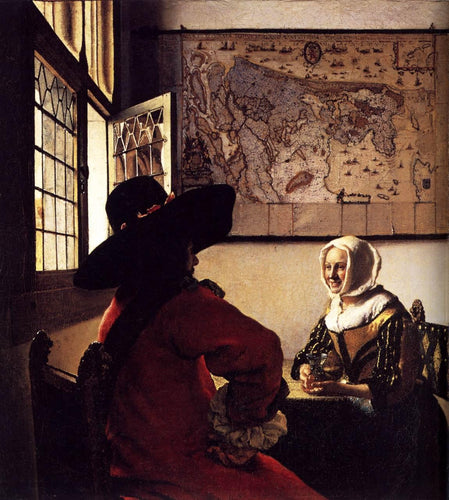 Policial e uma garota que ri (Johannes Vermeer) - Reprodução com Qualidade Museu