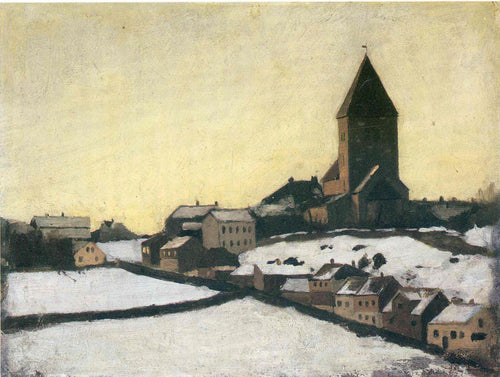 Igreja Old Aker (Edvard Munch) - Reprodução com Qualidade Museu