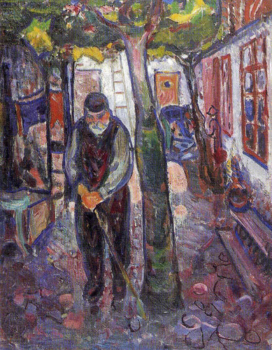 Velho em Warnemnde (Edvard Munch) - Reprodução com Qualidade Museu