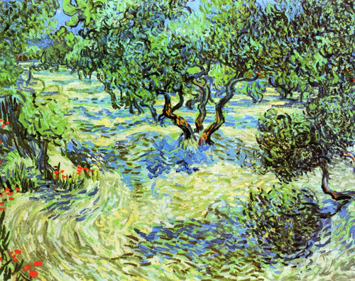 Olive Grove - Bright Blue Sky (Vincent Van Gogh) - Reprodução com Qualidade Museu