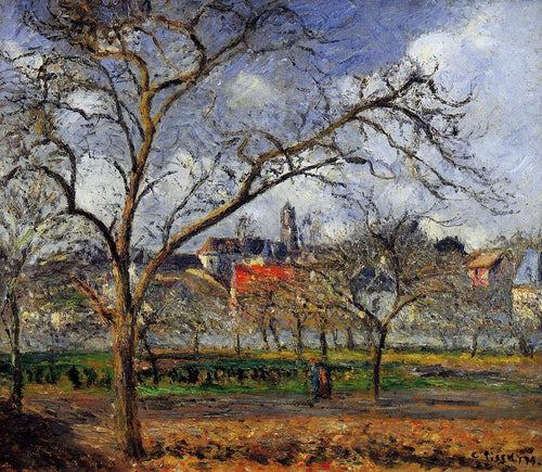 No pomar de Pontoise no inverno (Camille Pissarro) - Reprodução com Qualidade Museu