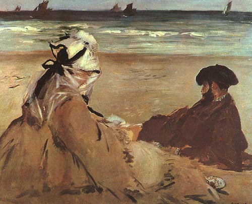 Na praia (Edouard Manet) - Reprodução com Qualidade Museu