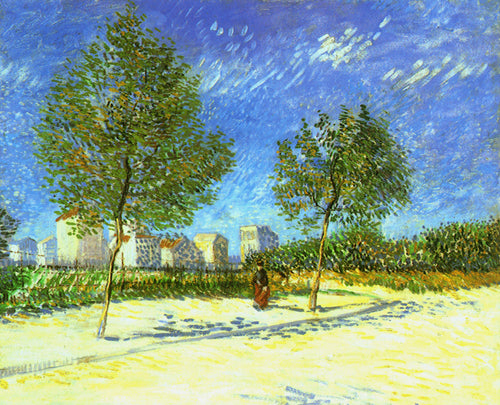 Nos arredores de Paris (Vincent Van Gogh) - Reprodução com Qualidade Museu