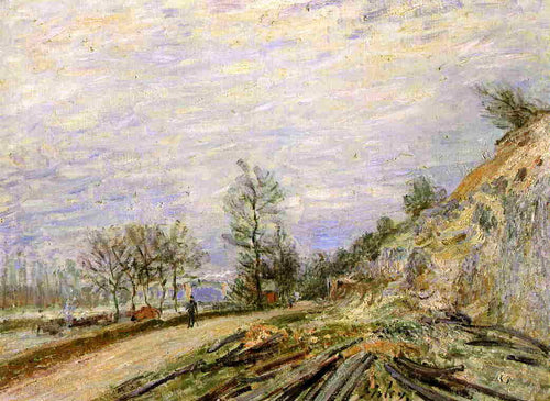 Na estrada de Moret (Alfred Sisley) - Reprodução com Qualidade Museu