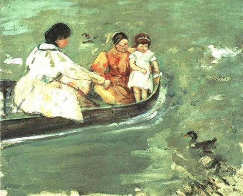 Na água (Mary Cassatt) - Reprodução com Qualidade Museu
