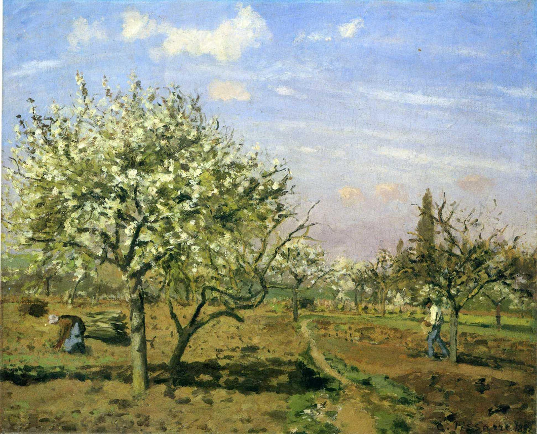 Pomar em flor, Louveciennes (Camille Pissarro) - Reprodução com Qualidade Museu