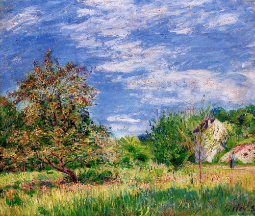 Pomar na primavera (Alfred Sisley) - Reprodução com Qualidade Museu