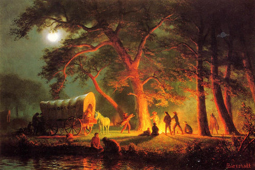 trilha de Oregon (Albert Bierstadt) - Reprodução com Qualidade Museu