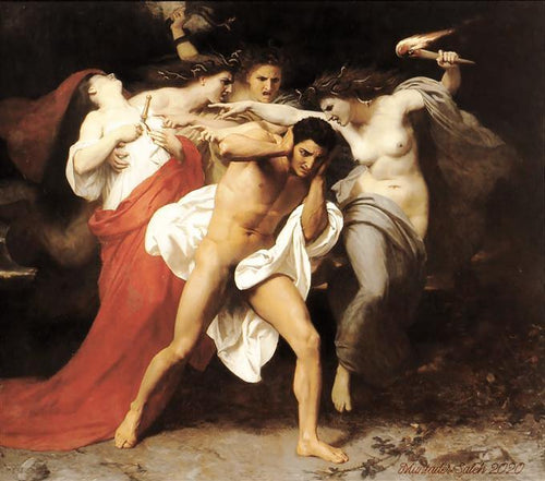 Orestes perseguido pelas Fúrias (William-Adolphe Bouguereau) - Reprodução com Qualidade Museu
