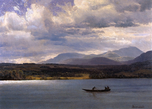 Vista para a montanha de Olana (Albert Bierstadt) - Reprodução com Qualidade Museu