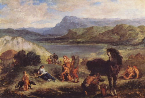 Ovídio entre os citas (Eugene Delacroix) - Reprodução com Qualidade Museu