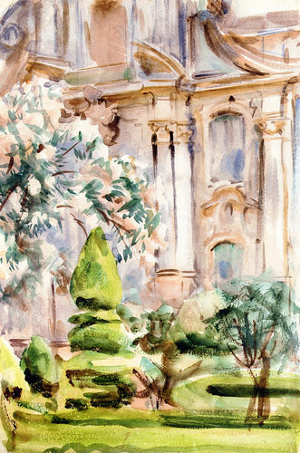 Palácio e jardins, Espanha (John Singer Sargent) - Reprodução com Qualidade Museu