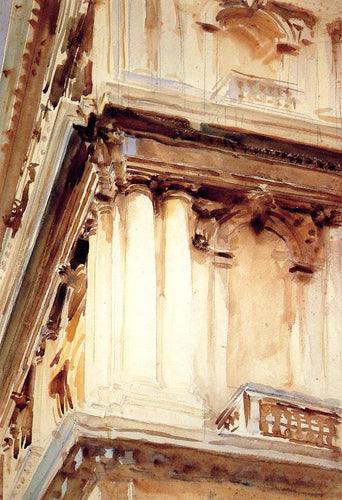 Palazzo Corner Della Ca Grande (John Singer Sargent) - Reprodução com Qualidade Museu