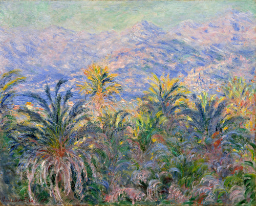 Palmeiras em Bordighera (Claude Monet) - Reprodução com Qualidade Museu