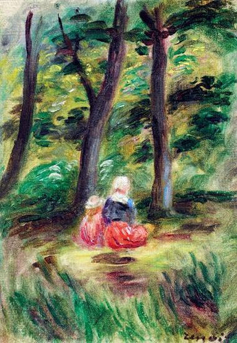 Mulher e criança em uma paisagem (Pierre-Auguste Renoir) - Reprodução com Qualidade Museu