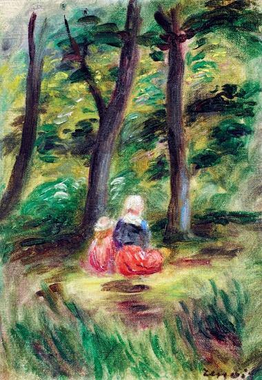 Mulher e criança em uma paisagem (Pierre-Auguste Renoir) - Reprodução com Qualidade Museu