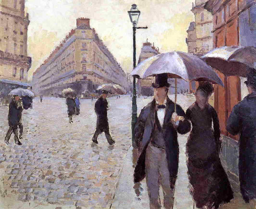 Paris Street em um dia chuvoso, estudo (Gustave Caillebotte) - Reprodução com Qualidade Museu