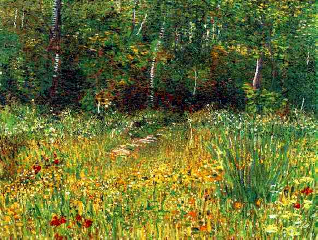 Parque em Asnières na primavera (Vincent Van Gogh) - Reprodução com Qualidade Museu