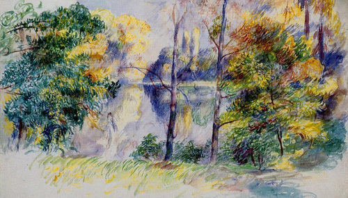 Park Scene (Pierre-Auguste Renoir) - Reprodução com Qualidade Museu