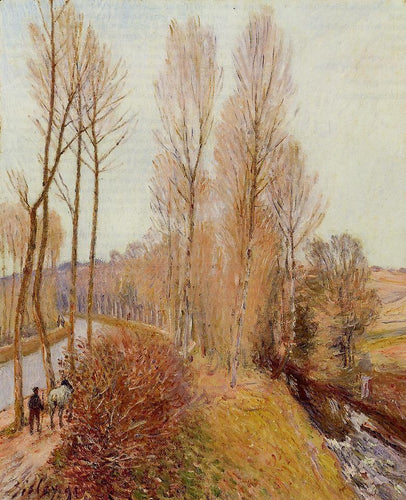 Caminho ao longo do Canal Loing (Alfred Sisley) - Reprodução com Qualidade Museu