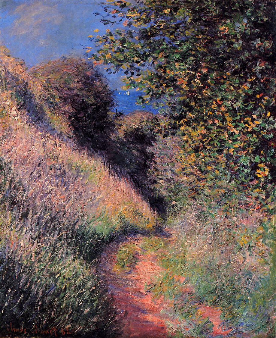 Caminho em Pourville (Claude Monet) - Reprodução com Qualidade Museu