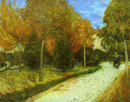 Caminho no parque em Arles (Vincent Van Gogh) - Reprodução com Qualidade Museu