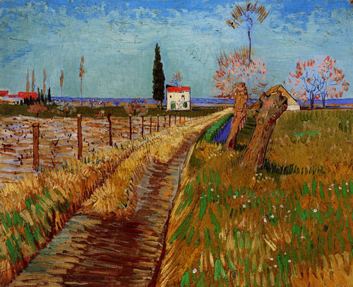 Caminho através de um campo com salgueiros (Vincent Van Gogh) - Reprodução com Qualidade Museu