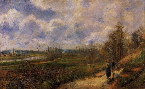 Caminho para Le Chou, Pontoise (Camille Pissarro) - Reprodução com Qualidade Museu