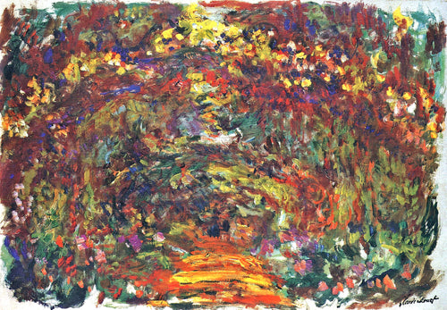 Path Under The Rose Trellises, Giverny (Claude Monet) - Reprodução com Qualidade Museu