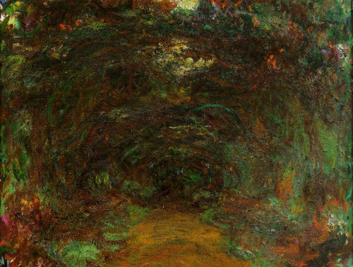 Path Under The Rose Trellises, Giverny (Claude Monet) - Reprodução com Qualidade Museu