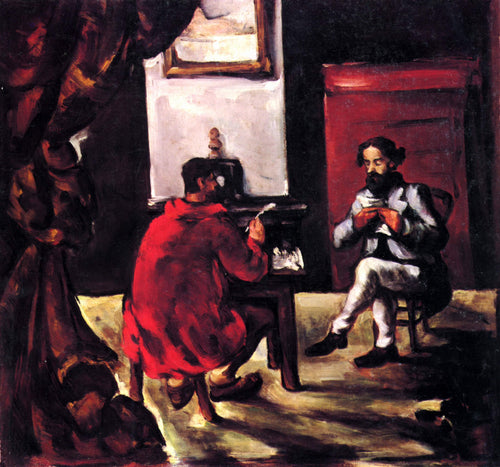 Paul Alexis lendo na Zolas House (Paul Cézanne) - Reprodução com Qualidade Museu