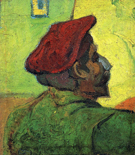 Paul Gauguin - Homem de Boina Vermelha (Vincent Van Gogh) - Reprodução com Qualidade Museu