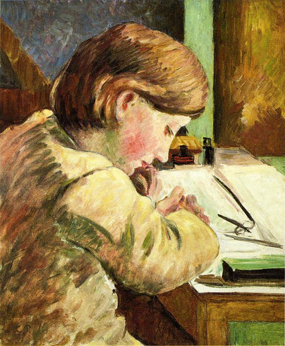 Paul Writing (Camille Pissarro) - Reprodução com Qualidade Museu