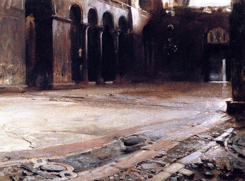 Pavimento De São Marcos (John Singer Sargent) - Reprodução com Qualidade Museu
