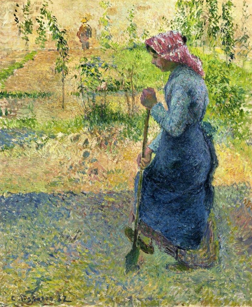 Estudo de um camponês ao ar livre (Camille Pissarro) - Reprodução com Qualidade Museu