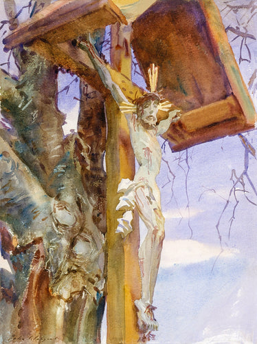 Crucifixo tirolês (John Singer Sargent) - Reprodução com Qualidade Museu