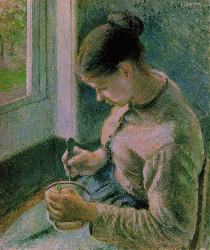 Camponesa tomando seu café (Camille Pissarro) - Reprodução com Qualidade Museu