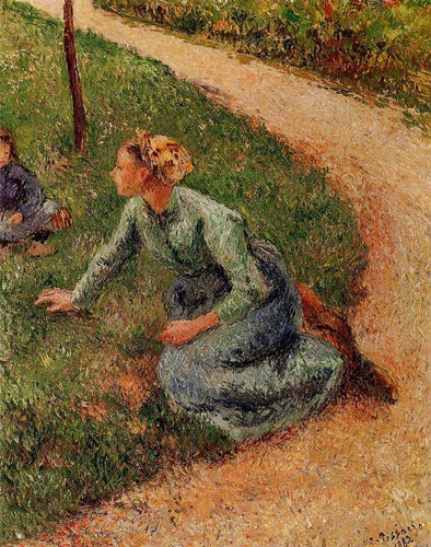 Camponês aparando o gramado (Camille Pissarro) - Reprodução com Qualidade Museu