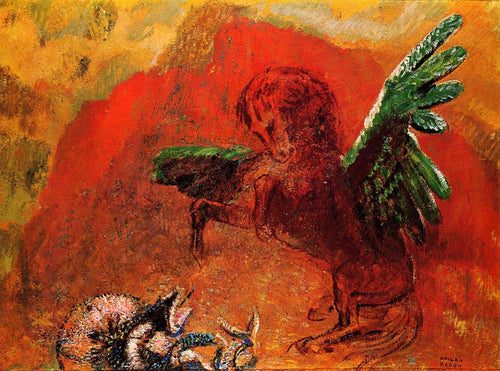 Pegasus e a Hydra (Odilon Redon) - Reprodução com Qualidade Museu